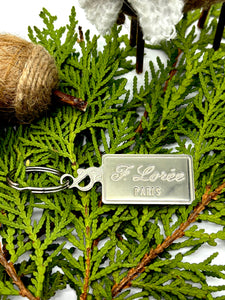 F.LORÉE SILVER-PLATED LOGO KEY RING