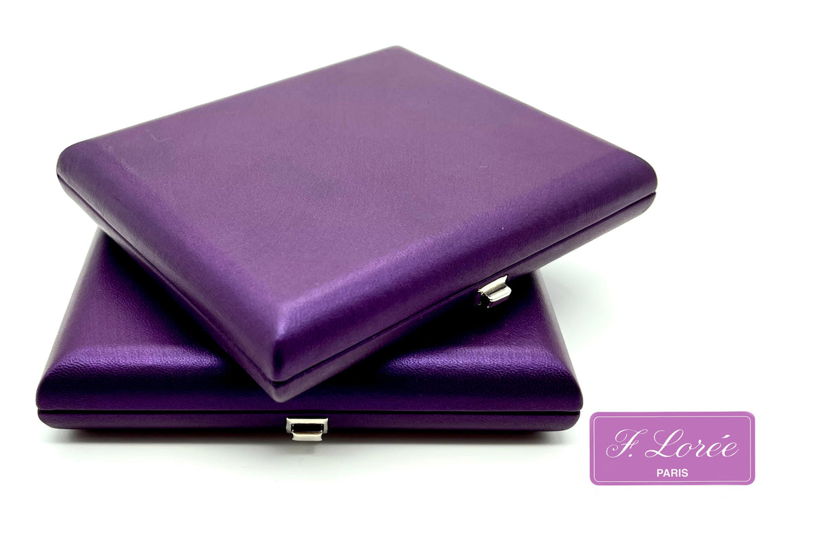F. LORÉE PURPLE LEATHER REED CASE - OBOE – Sandpiper Oboe Boutique