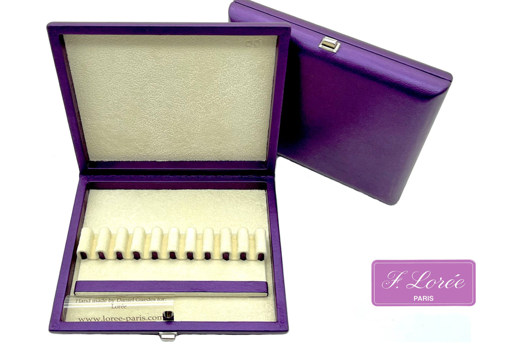 Loree Reed Case F. LORÉE PURPLE LEATHER REED CASE - OBOE – Sandpiper Oboe Boutique
