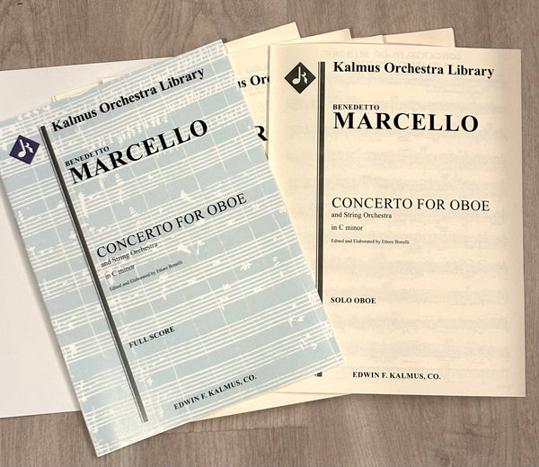 MARCELLO CONCERTO FOR OBOE AND STRINGS - FULL PARTS AND SCORE