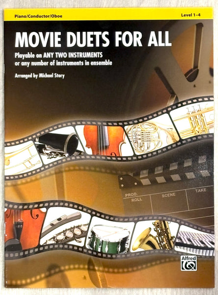 MOVIE DUETS FOR ALL: 2 OBOES (PIANO/CONDUCTOR/OBOE) LEVEL 1-4