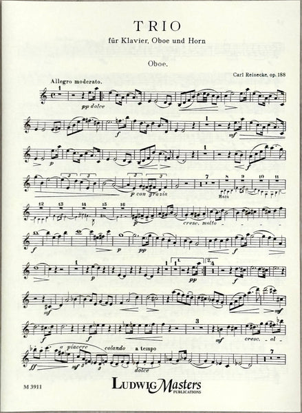 REINECKE TRIO FOR OBOE, HORN AND PIANO, OP. 188