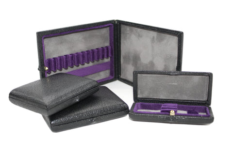 F. LORÉE BLACK LEATHER REED CASE - OBOE